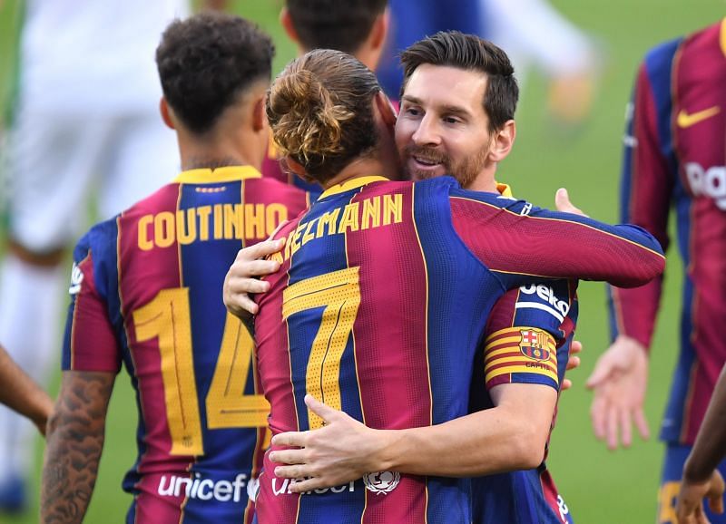Antoine Griezmann and Lionel Messi